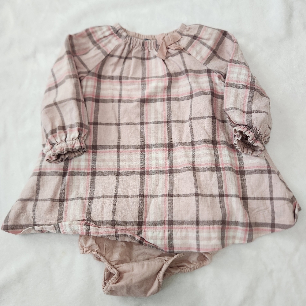 Baby Gap Pink Plaid Dress and Bloomers